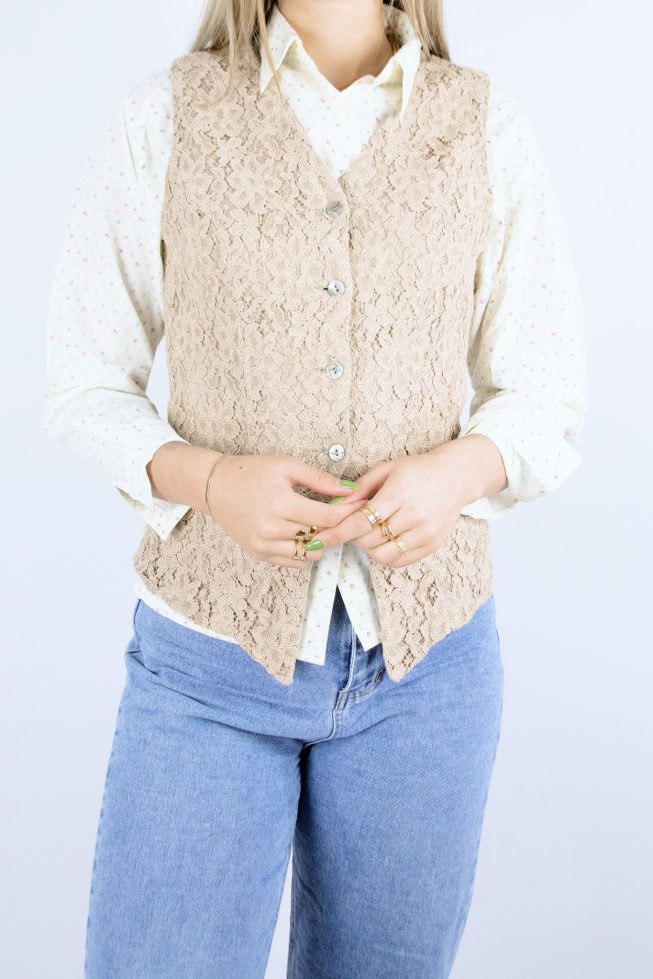 Vintage crochet waistcoat