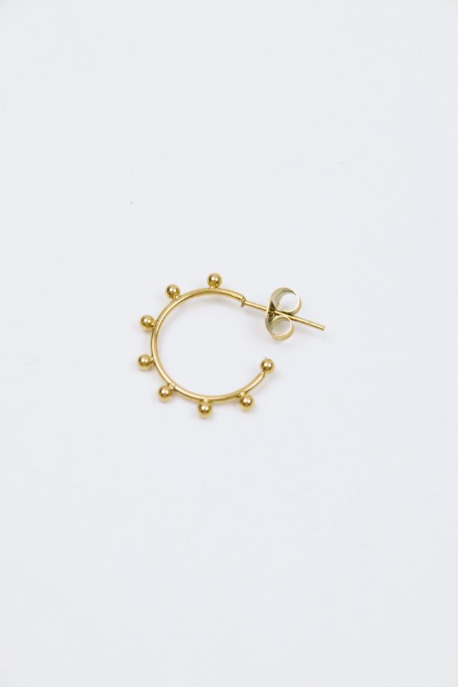 Thin dots hoop | stainless steel