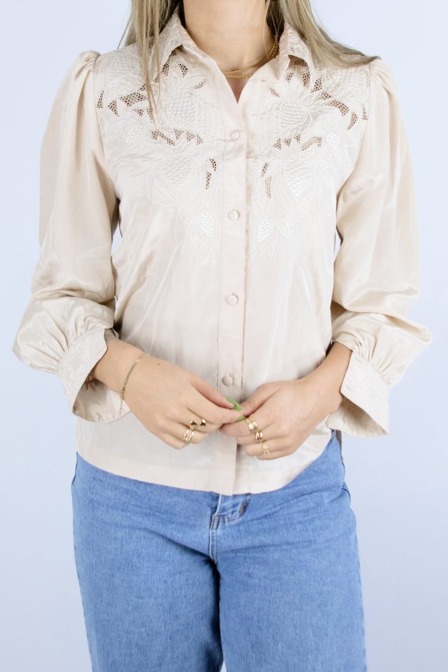 Vintage cream blouse