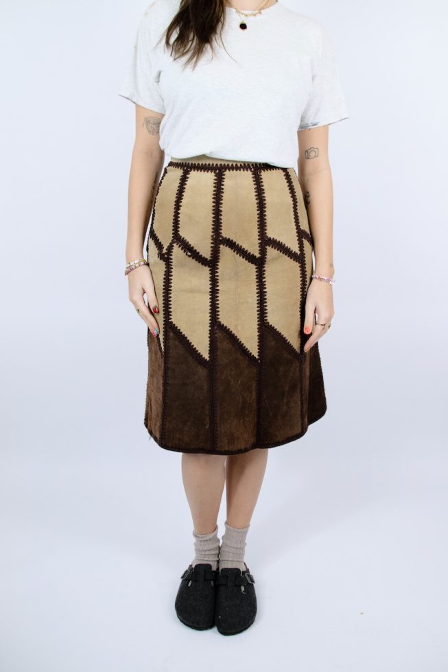Vintage suede skirt