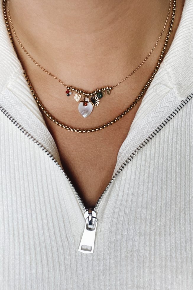 Small charms necklace | stainless steel
