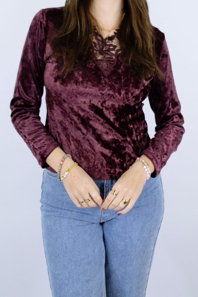 Vintage velvet top