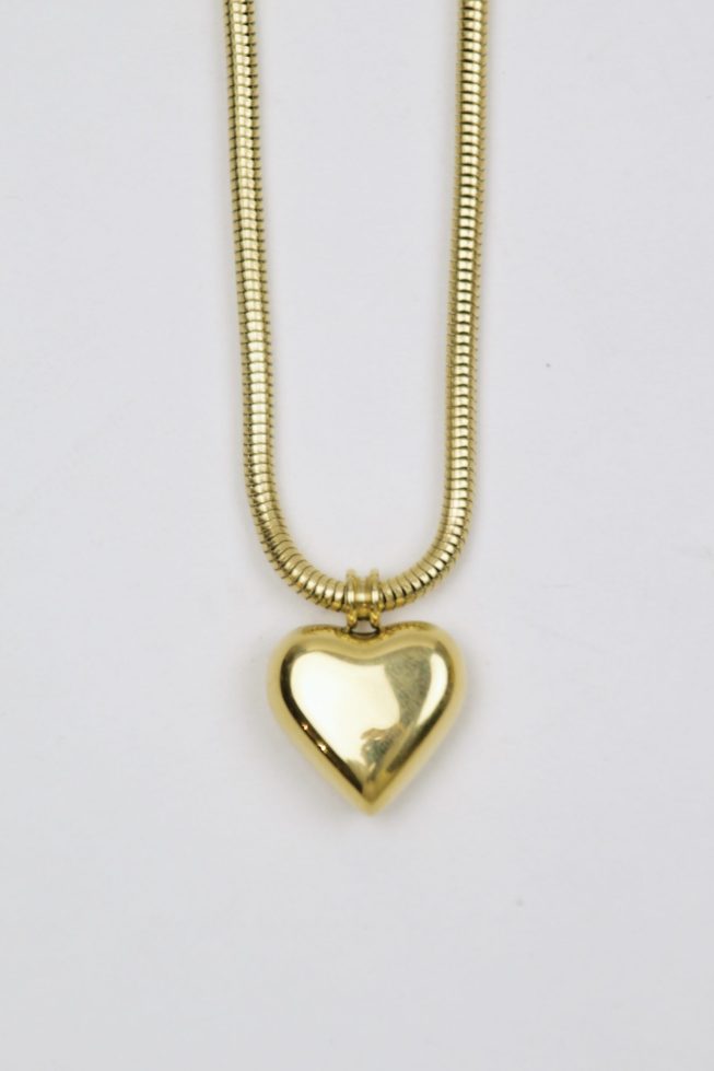 Chunk heart necklace | stainless steel