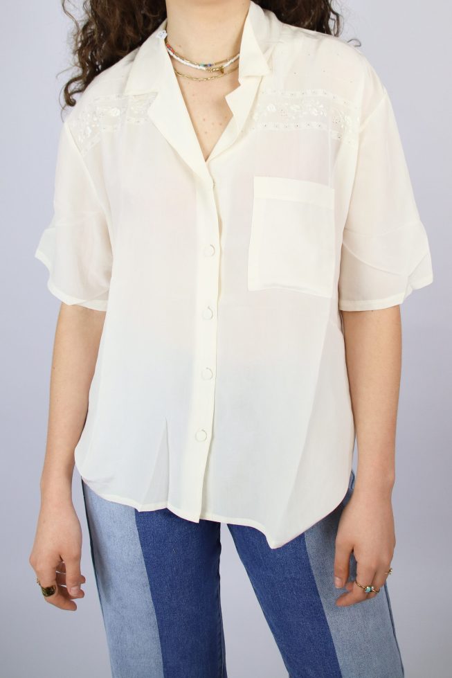 Vintage short sleeved blouse
