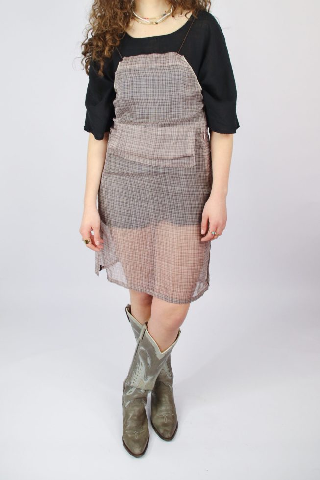 Vintage sheer gingam dress