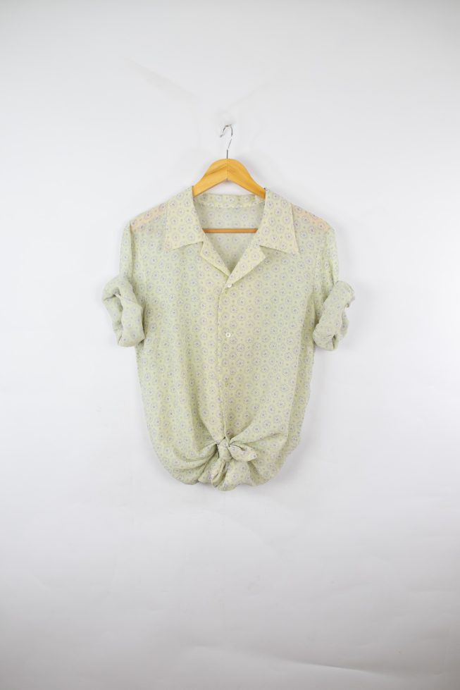 Vintage light flower patterned blouse