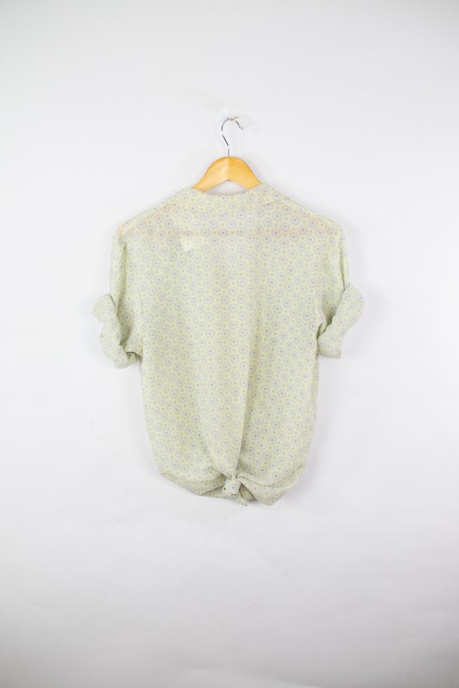Vintage light flower patterned blouse
