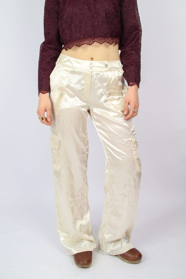 Vintage shiny cargo pants