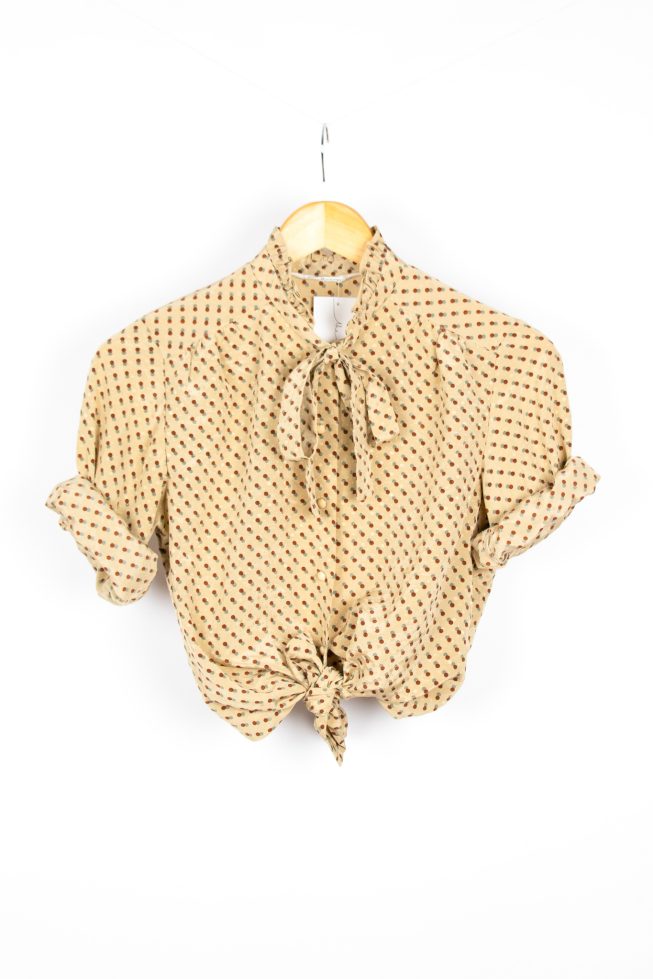 Vintage double polkadot blouse