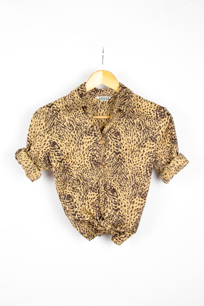 Vintage animal print blouse