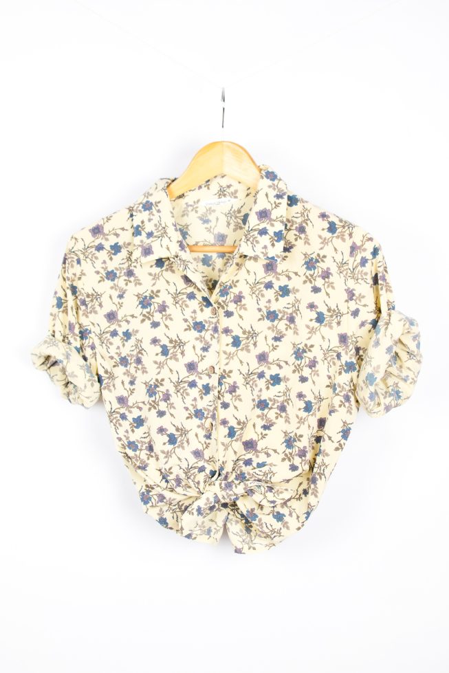 Vintage pastel flower blouse