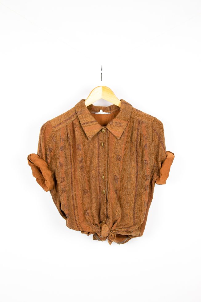 Vintage retro rust blouse