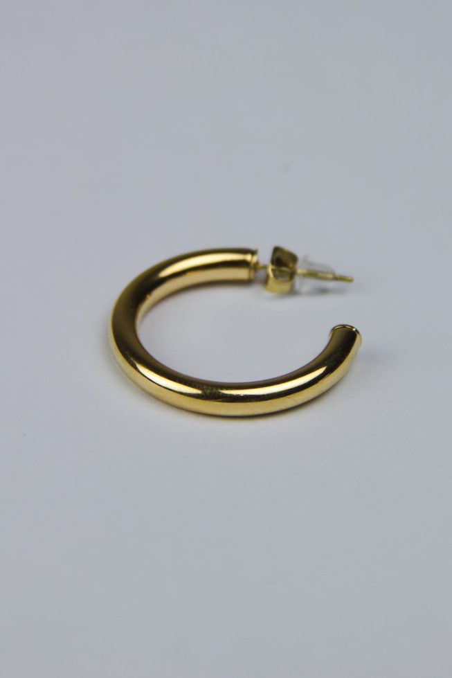 Middle chunky hoop | stainless steel