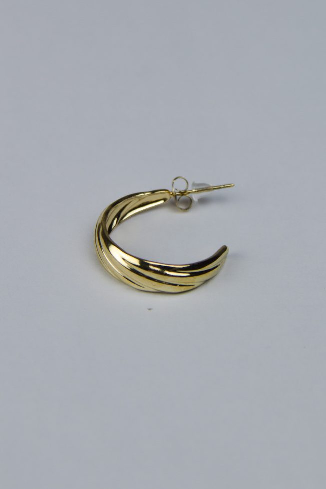 Basic stripes hoop | stainless steel