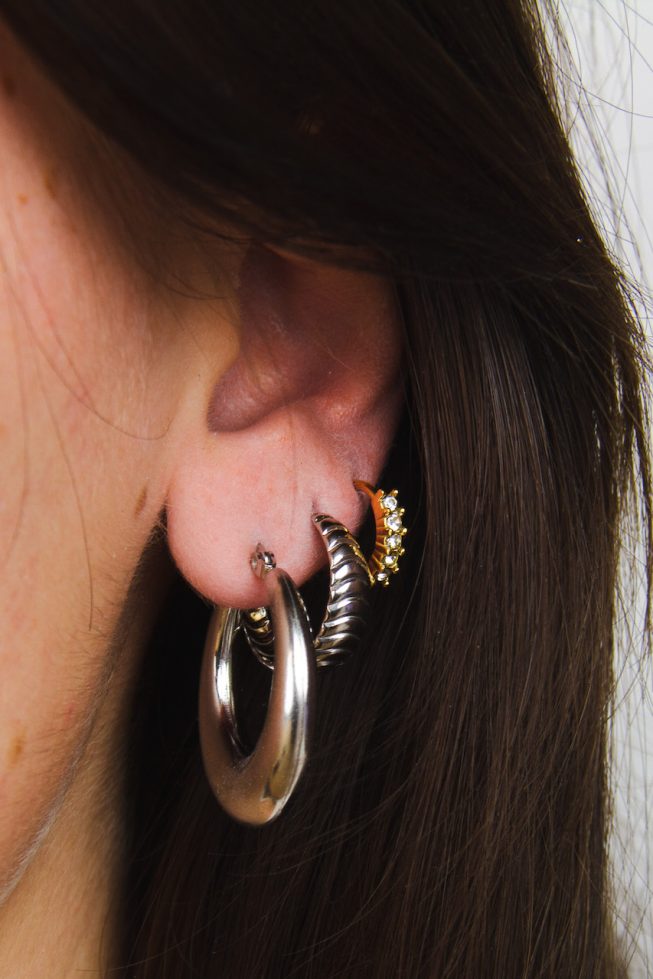 Chunky hoop silver | stainless steel