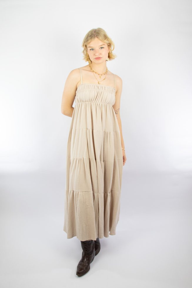 Lola earth tone summer midi dress | One Size