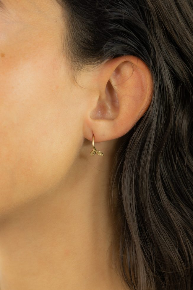 Split leafs stud | stainless steel