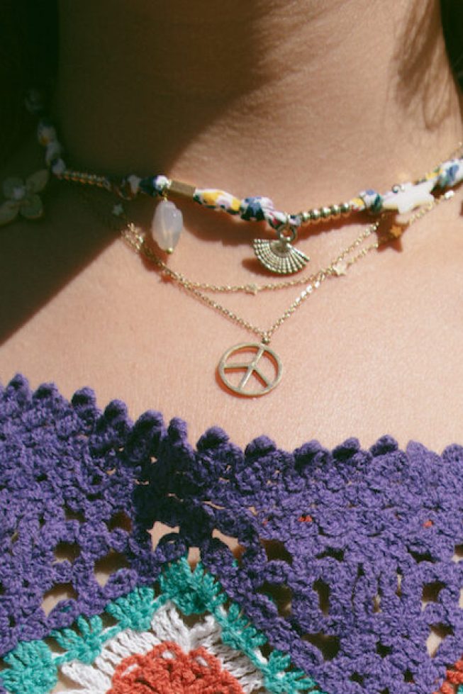 Peace charm necklace | stainless steel