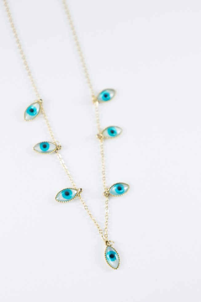 Eye charm necklace | stainless steel