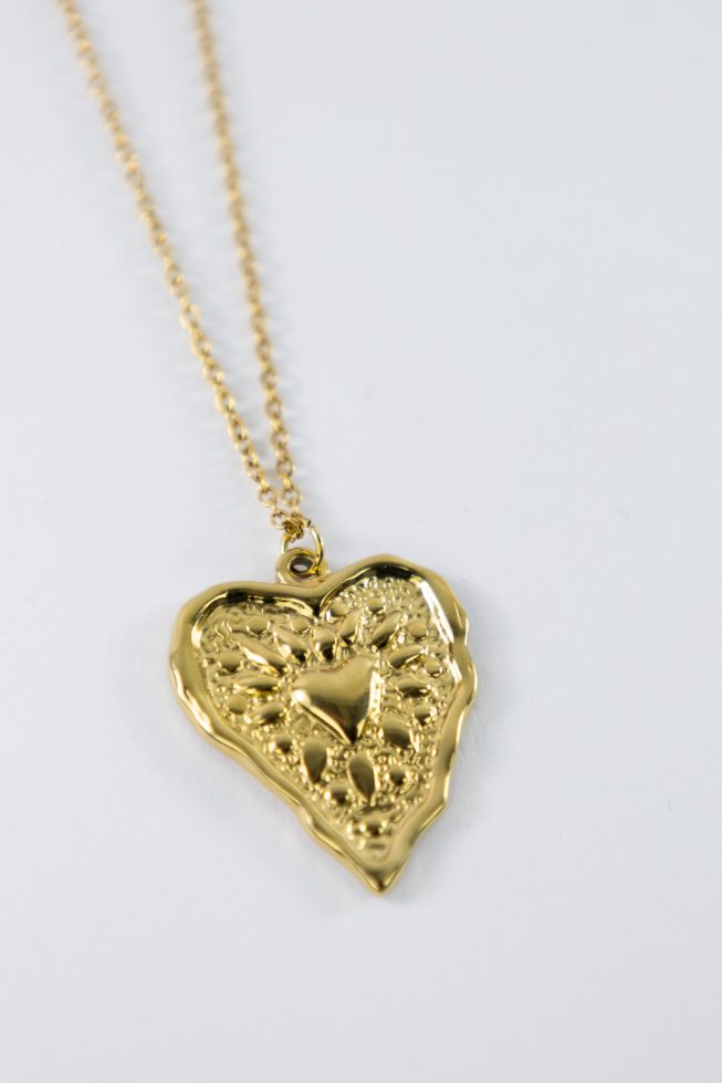 Barok heart necklace | stainless steel