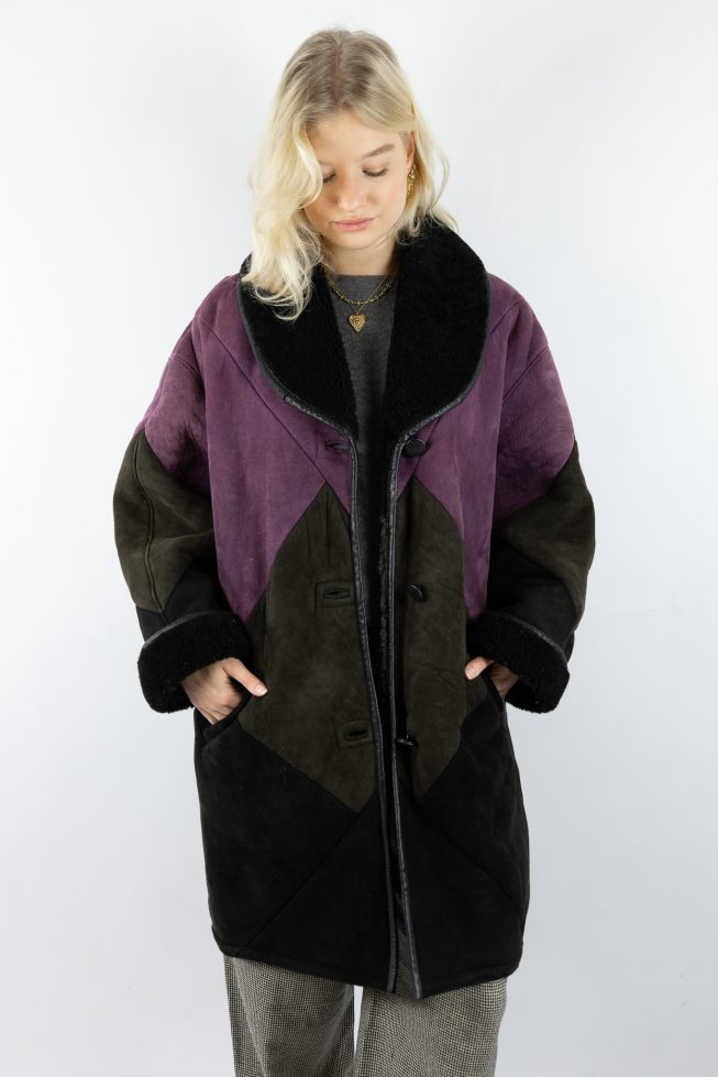 Vintage purple lammy coat