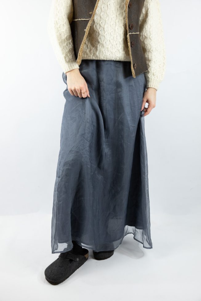 Vintage silk maxi skirt