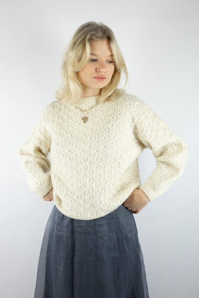 Vintage white knitted sweater