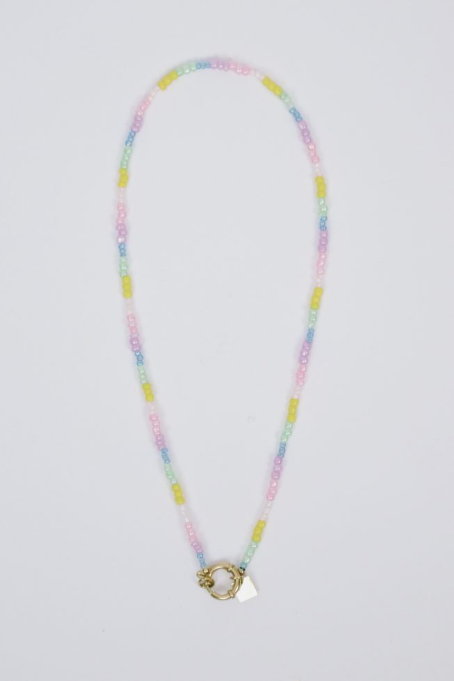 Bright beaded necklace | stainless steel