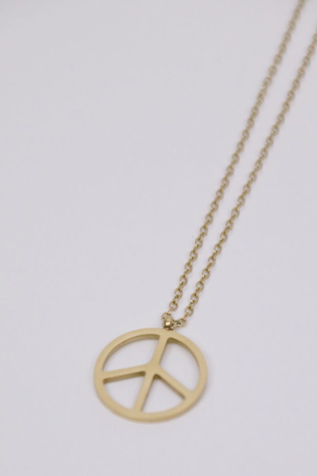 Peace charm necklace | stainless steel
