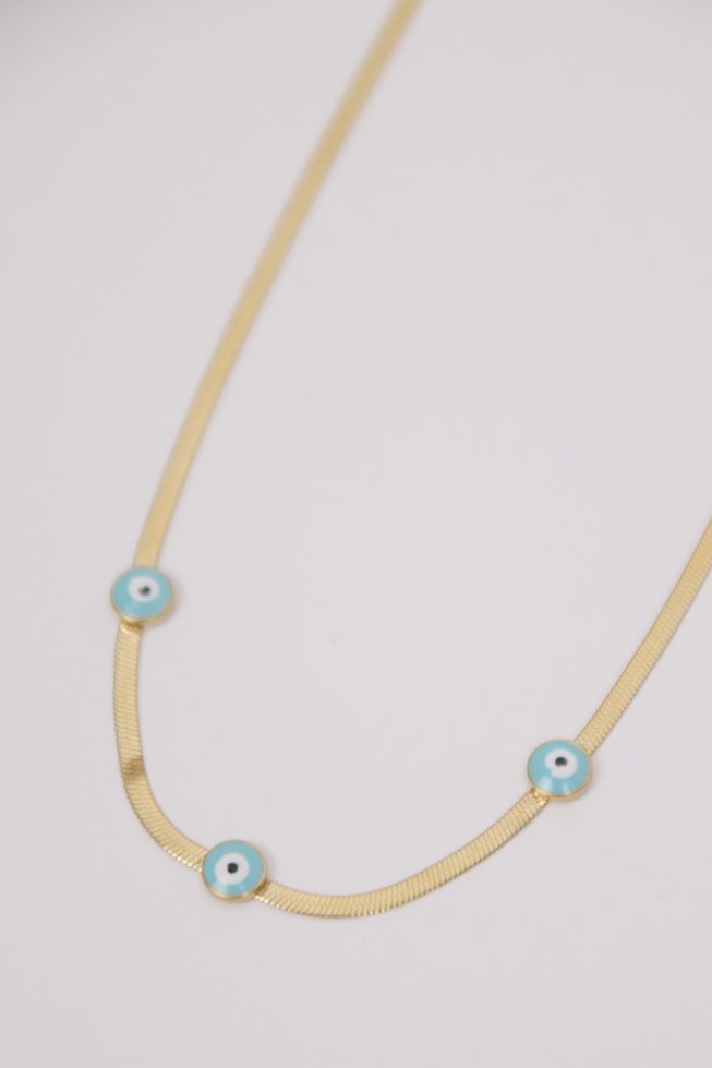 Blue eye necklace | stainless steel