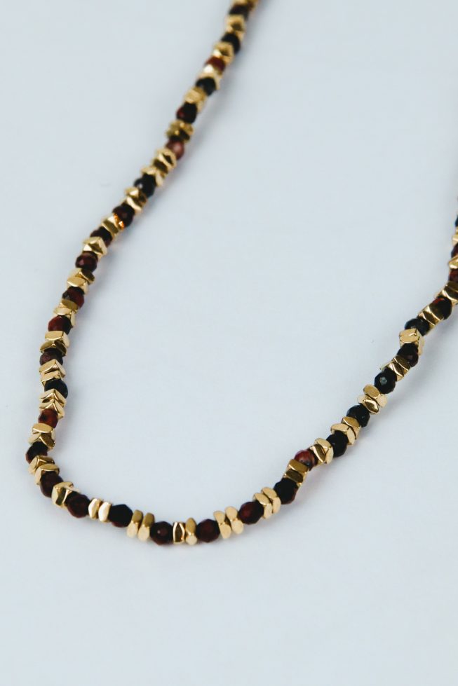 Brown gold necklace | stainless steel