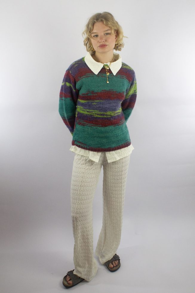Vintage colorful knitted sweater
