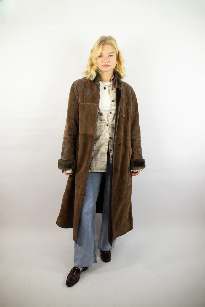 Vintage brown lammy coat