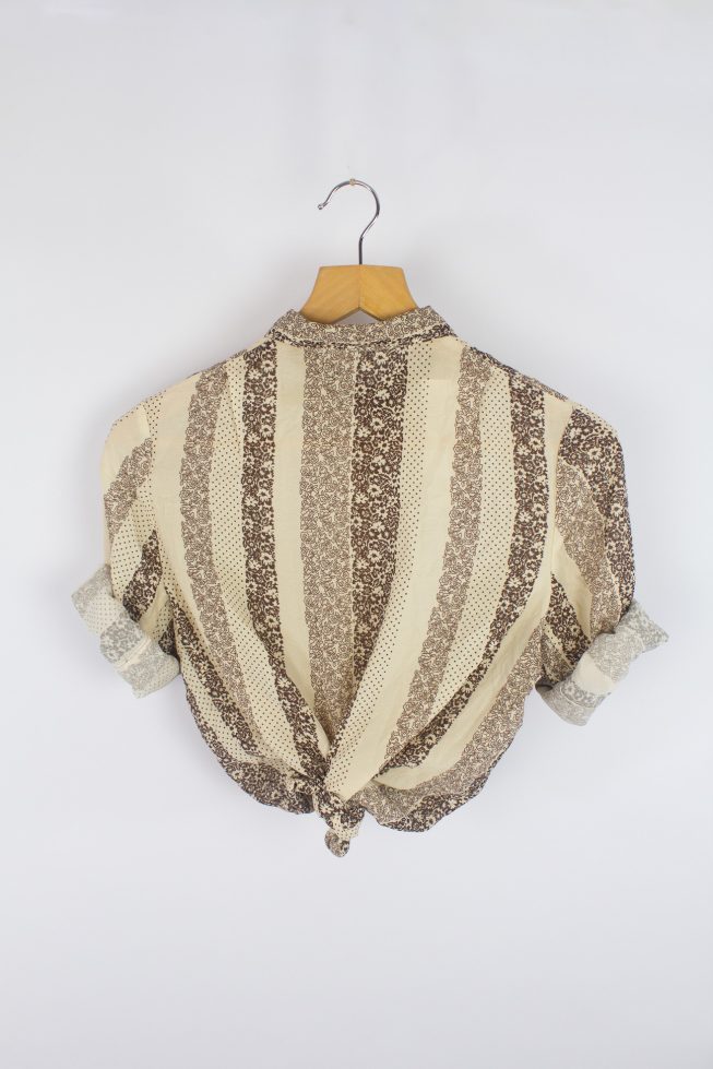 Vintage brown flower blouse