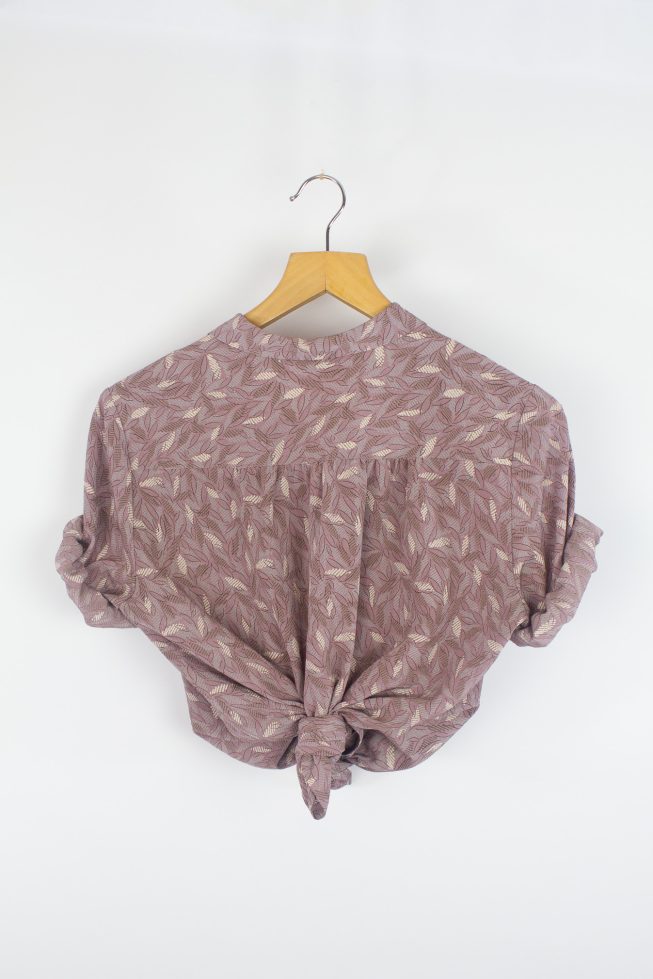 Vintage purple leaf blouse