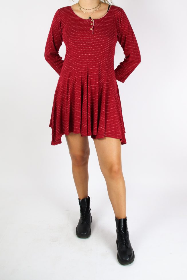 Vintage red detailed dress