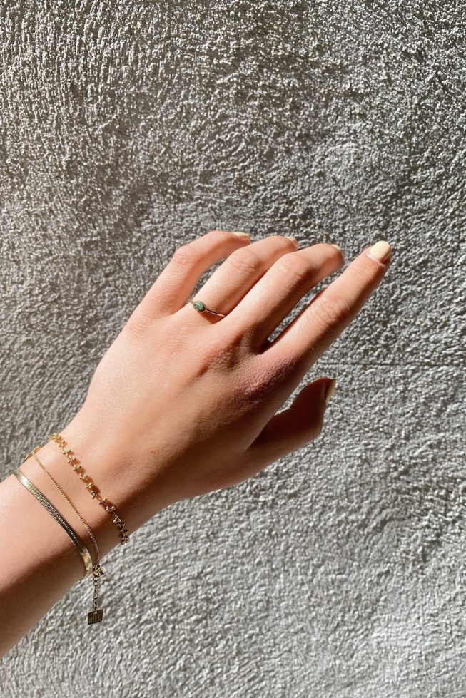 oval pin ring | stainless steel