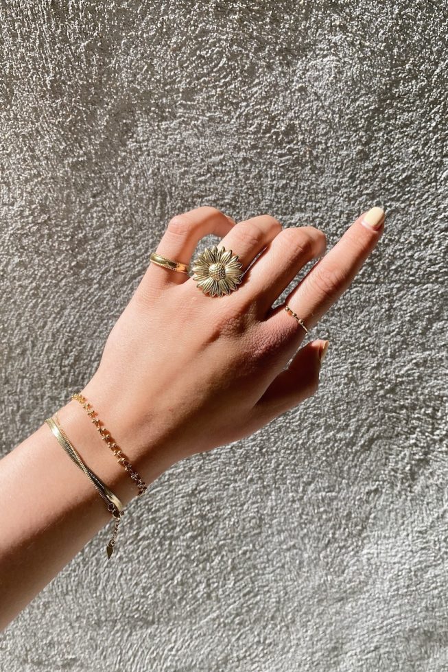 Sunflower ring | stainless steel