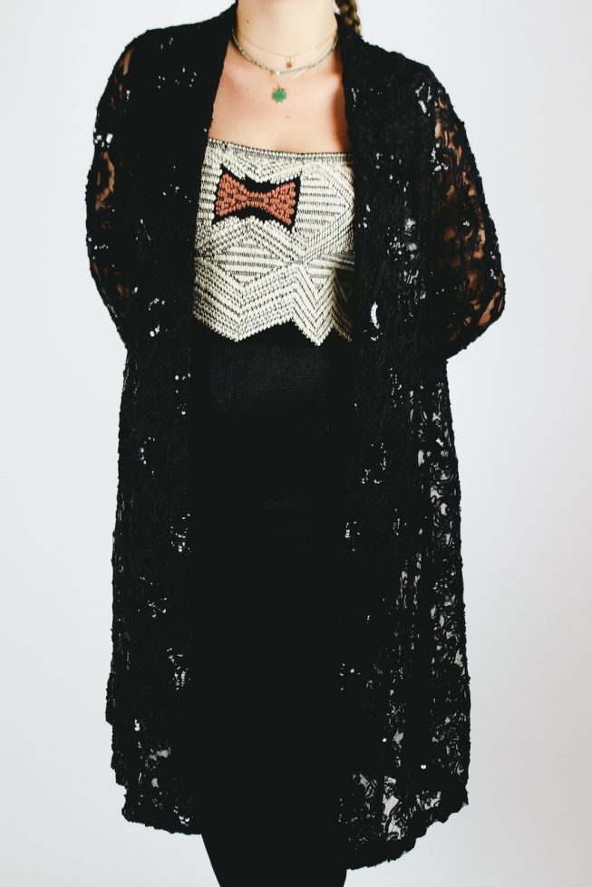 Vintage sequin embroidered cardigan