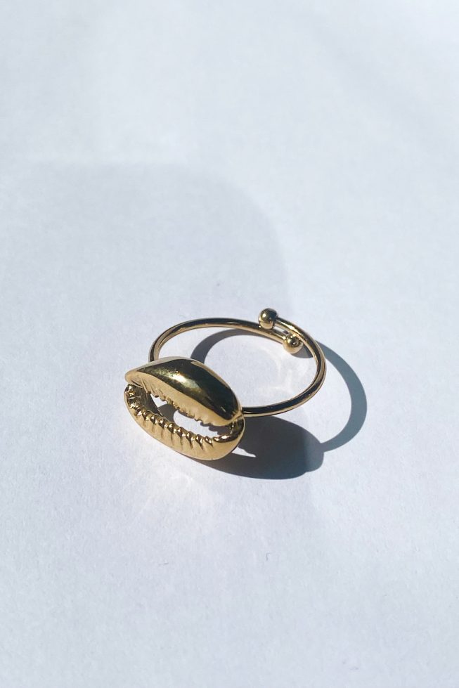Golden shell ring | stainless steel