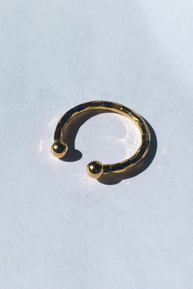 Open dots ring | stainless steel