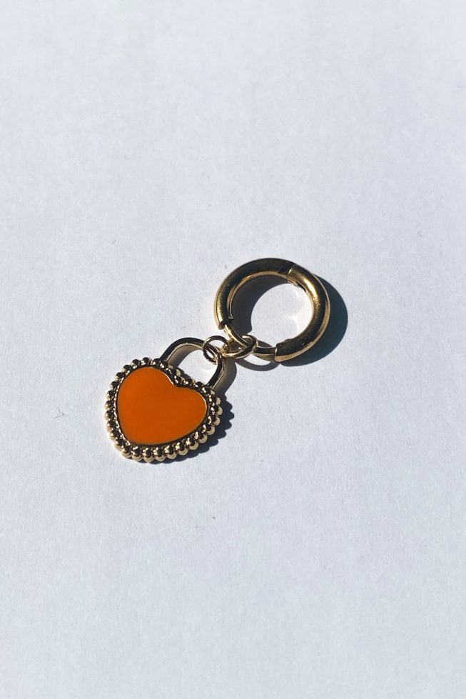 Orange heart hoop | stainless steel