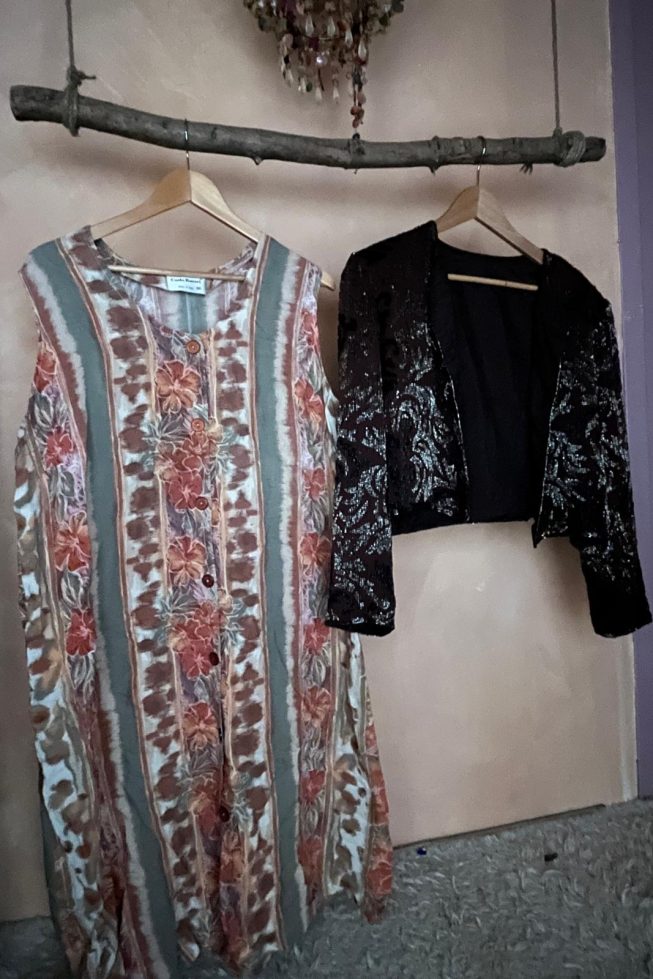 Vintage cropped sequin blazer