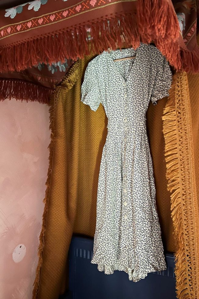 Vintage flower maxi dress